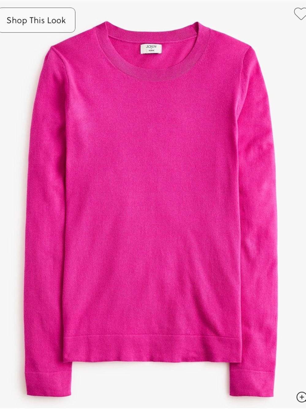 J. Crew Teddie Cotton Crewneck Sweater Brilliant Plum